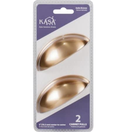 Hardware Resources Cup Pull 3C2C, Satin Nickel, 2PK K3833SBZ-2